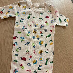 Moon and Back by Hanna Andersson Pajama Top 110 CM US Size 5 Critters & Flowers